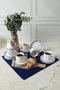 Hermia Juego de tazas de té de 12 piezas Blanco, Azul y Verde